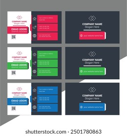 Best Corporate Creative Professional and Modern 
Business Card Template | Elegant Visiting Card Design | Company Trending
Card Design Vector | Stylish Design Brand With Various Colors
