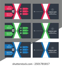 Best Corporate Creative Professional and Modern 
Business Card Template | Elegant Visiting Card Design | Company Trending
Card Design Vector | Stylish Design Brand With Various Colors
