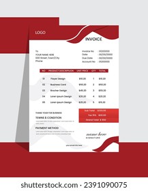 Best corporate invoice design vector