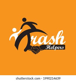 Best Corporate trash helpers design Template logo maker Modern trash helpers logo vector