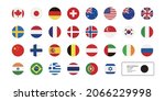 Best countries national flags vector illustration icon set[circle]
