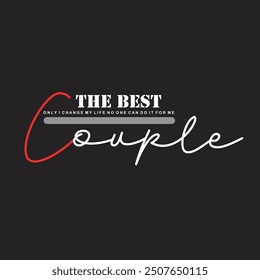 the best couple design typography vector illustration