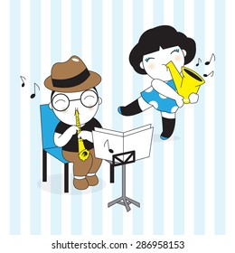 The Best Couple Duet illustration set
