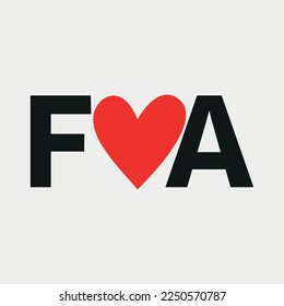 Best couple name F love A vector illustration