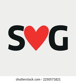 Best couple name S love G vector illustration