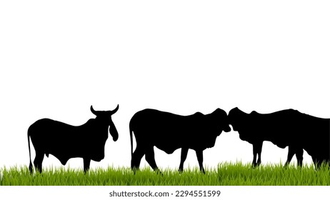 Best cow grazing icon vector, illustration logo template in trendy style. Suitable for