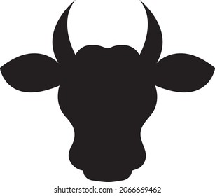 The best of Cow Head Silhouette icon vector, illustration logo template in trendy style. Suitable for many purposes..eps
