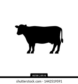 The best of Cow Silhouette icon vector, illustration logo template in trendy style. Suitable for many purposes.
