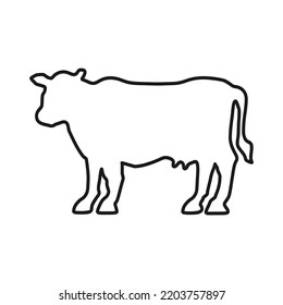 The best of Cow Silhouette and Outline vector icons, logo template illustration in unique style. Suitable for multi purposes.