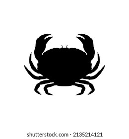 The Best Crab Silhouette Image With White Background. The best design for websites and applications about Crab, or products related to cockatoos, such as Crab food, cages, and others.