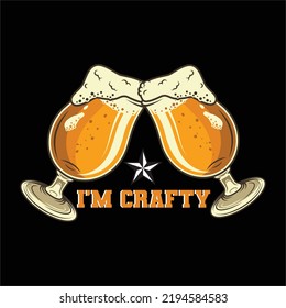 best craft beer t shirt design vector