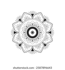 Best Creative Art Illustration of Mandala Design Intricate Patterns Symmetrical Shapes Vibrant Colors High Resolution Detailed Artwork Spiritual Geometry Meditation Decorative Vector Graphic