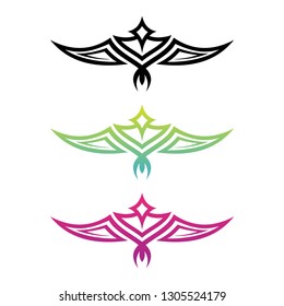 Best creative colorful illustration wing tribal design concept. Vector illustration EPS.8 EPS.10