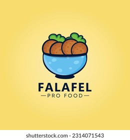 Best Creative Minima Falafel Logo for Food Company  Pro Food. Falafel Food Illustrations Design And Vector Set.