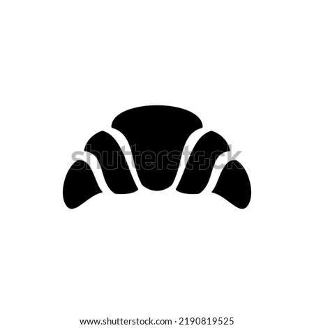 Best Croissant Icon Vector Logo. Croissant Silhouette Illustration, French Croissant Icon. For Croissant icon design on mobile applications, websites, restaurant menus, and making bread logo