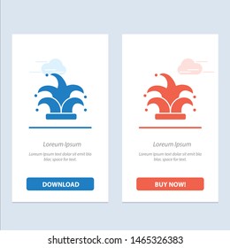 Best, Crown, King, Madrigal  Blue and Red Download and Buy Now web Widget Card Template. Vector Icon Template background