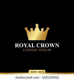 The best crown logo inspiration, vector template in luxury style with gold color. Suitable for any company.
