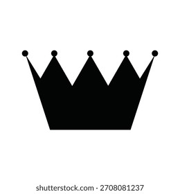 La mejor ilustración de Arte vectorial de silueta de corona.