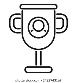 Best cup winner icon outline vector. Cv hr candidate. Review portfolio