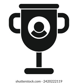 Best cup winner icon simple vector. Cv hr candidate. Review portfolio