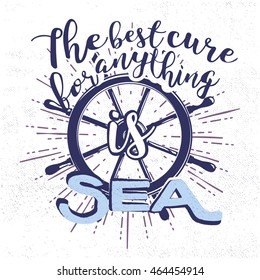 The best cure for anything is sea! Typography design