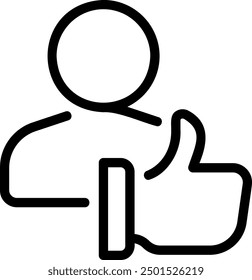 Mejor Vector de ilustración de icono de línea de experiencia de Cliente