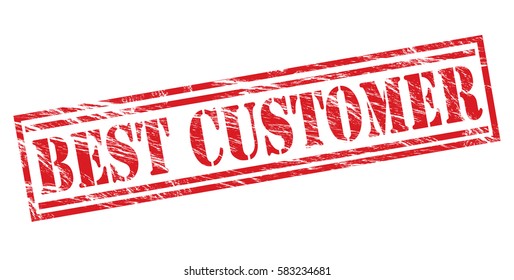 best customer red vector stamp on white background