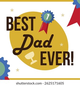 Best Dad award card Vector illustration