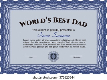 Best Dad Award. Customizable, Easy to edit and change colors.With linear background. Elegant design. 