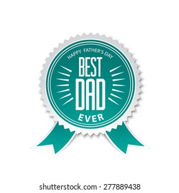 Best dad award ribbon rosette with text  specially for father's day designs