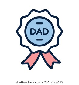 Best dad badge icon design isolated on white background