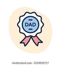 Best dad badge icon design isolated on white background