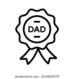 Best dad badge icon design isolated on white background