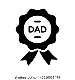 Best dad badge icon design isolated on white background