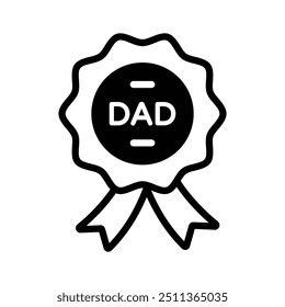 Best dad badge icon design isolated on white background