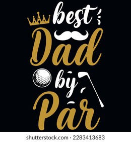 Best Papa by Par oder Golfer Golf spielen T-Shirt-Design