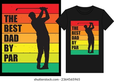 Der beste Papa von par Golfer T Shirt Design, Vektorkunst Design, Design-Datei für T-Shirt. SVG, EPS-Schnittwortdatei