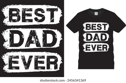 El mejor papá de todos los tiempos, Plantilla de Vector de diseño de camiseta del día del padre. Feliz día del padre Tipografía y Vector de tendencia única Plantilla de diseño de camiseta de ilustración. Este diseño está listo para cualquier artículo de impresión.