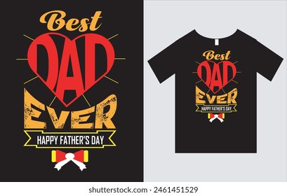 Mejor papá de la historia, Día del Padre T = archivo de Vector de diseño de camiseta, 