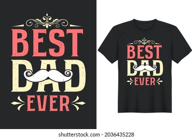 
Best Dad Ever- Happy Father`s Day banner, gift card and poster design