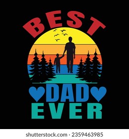 best dad ever  illustrations with patches for t-shirts and other uses