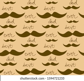 Best dad ever - seamless mustache pattern.