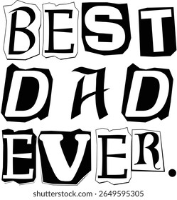 Melhor Tipografia de Pai de Todos os Tempos - Design de camiseta preta ousada para o Dia dos Pais