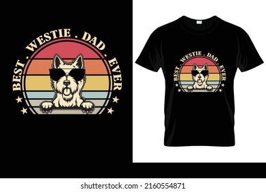 best dad ever typography and vector t-shirt design