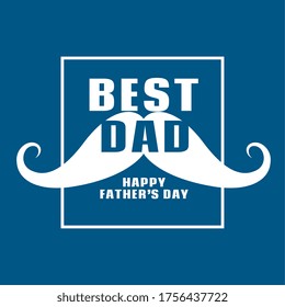 best dad happy fathers day flat style background