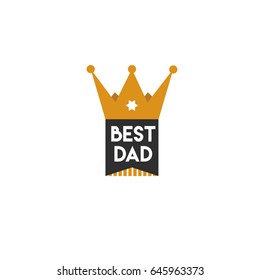 The best dad, Happy fathers day. Vector illustrator.