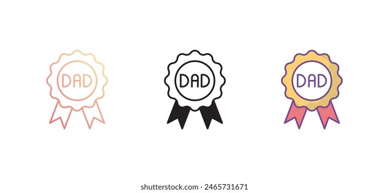 Best Dad icon design with white background stock illustration