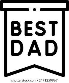 best dad icon. Thin Linear Style Design Isolated On White Background