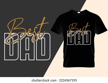 Best dad minimalist Tshirt design