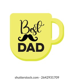 Best dad mug icon. Vector illustration